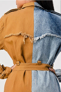 DENIM TRENCH