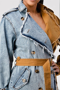 DENIM TRENCH