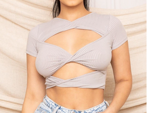 Reversible Crop Top | Gray