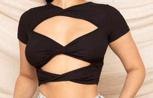 Reversible Crop Top | Black