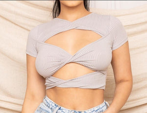 Reversible Crop Top | Gray