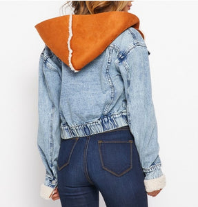 DENIM SUEDE JACKET