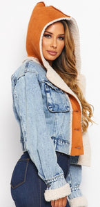 DENIM SUEDE JACKET