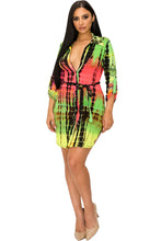 Load image into Gallery viewer, GREEN TIE DYE DRESS
