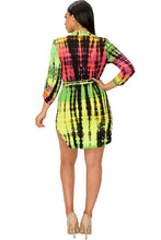 Load image into Gallery viewer, GREEN TIE DYE DRESS
