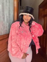 Load image into Gallery viewer, CRYSTAL AND PEARL RUBY PINK JACKET
